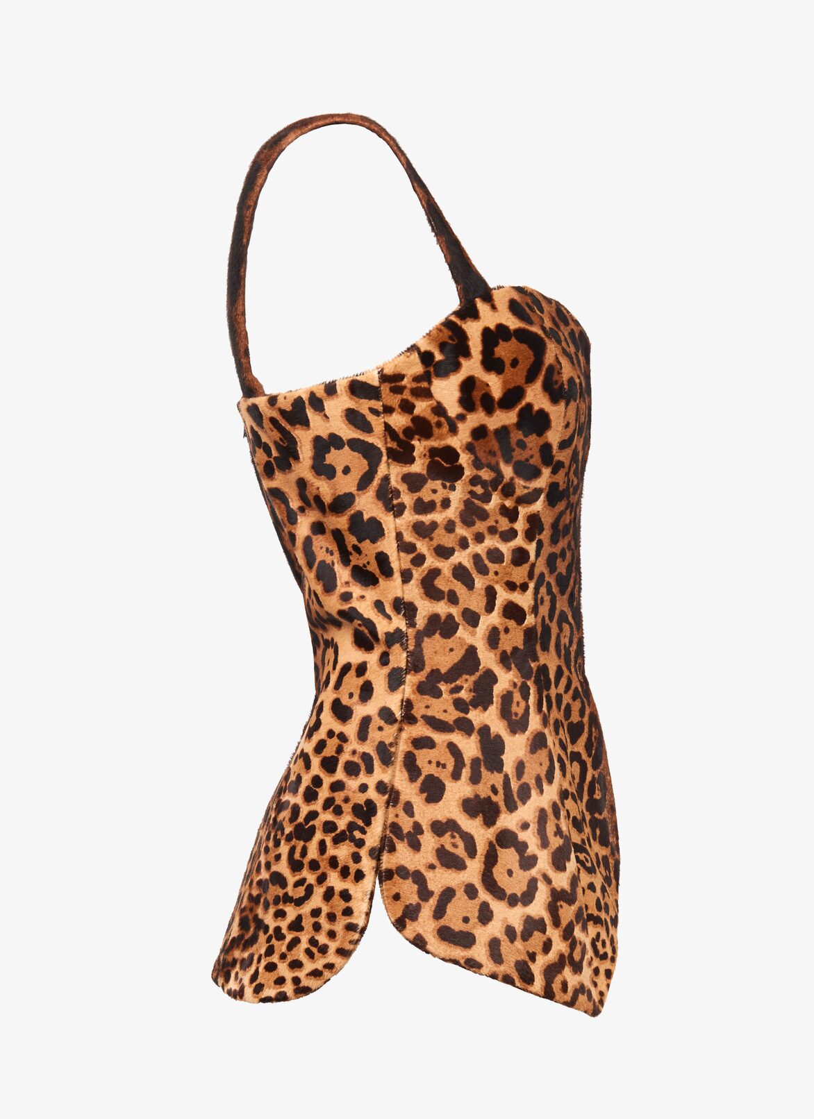 Fohlenartiges Bustier mit Geparden-Print ALAÏA BRONZE FOHLENARTIGES BUSTIER MIT GEPARDEN-PRINT